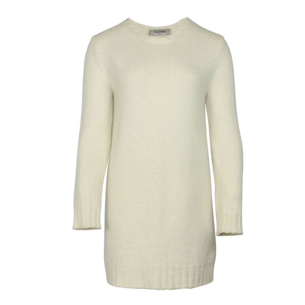 Valentino Knit Dress in Cream Cashmere